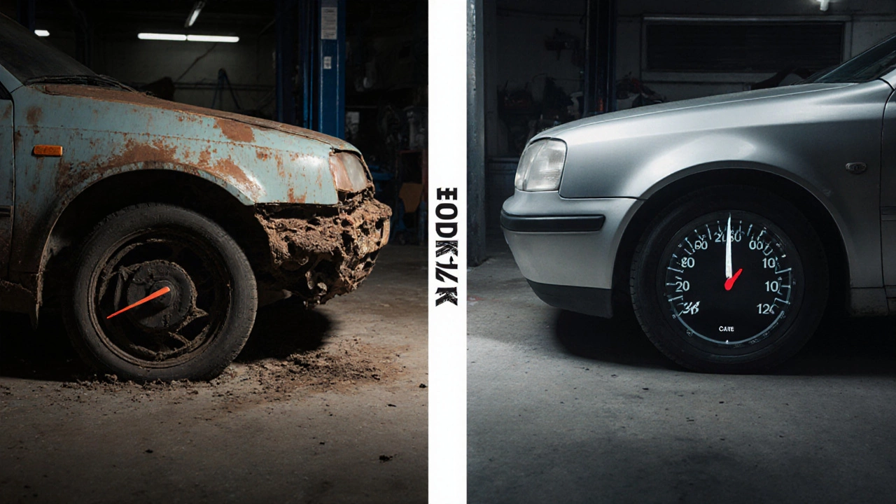 Две машины с одинаковым пробегом: одна ржавая, другая идеальная — разница в уходе.